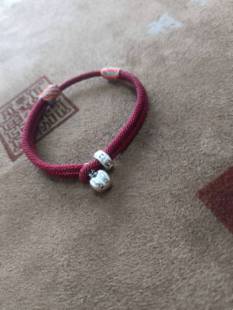 实拍不掉色藏银柿柿如意手绳女情侣款2025蛇年本命年编织手链礼物