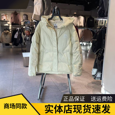 安踏羽绒服女冬保暖鸭绒防风连帽