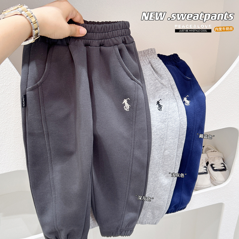 男童裤子2024新款春秋款童装大童秋款男孩长裤卫裤儿童运动裤秋装