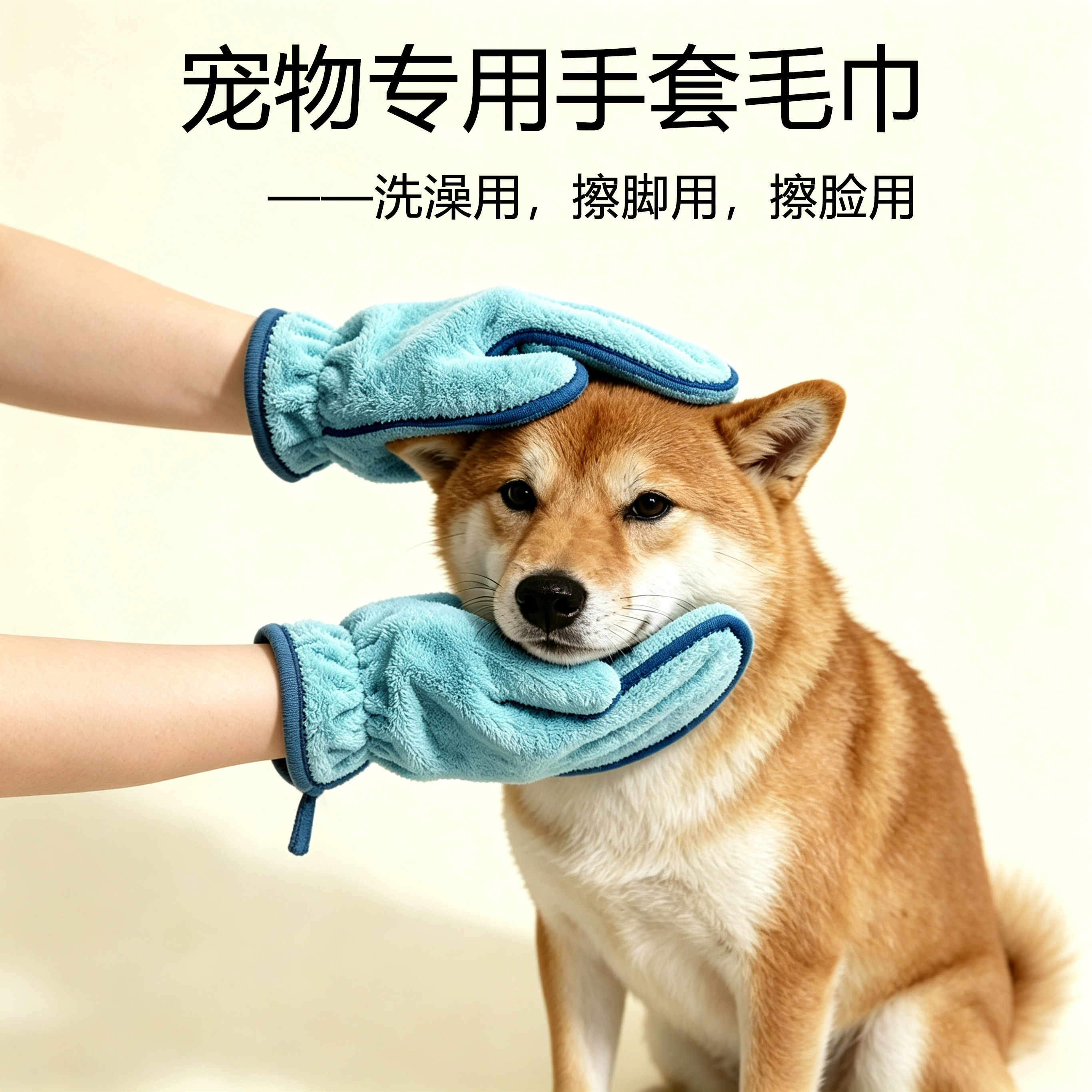 即湿即用-宠物手套毛巾