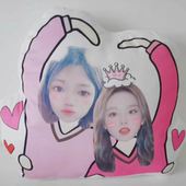 diy照片定制闺蜜姐妹双人抱枕人形娃娃布艺玩偶女孩创意生日礼物