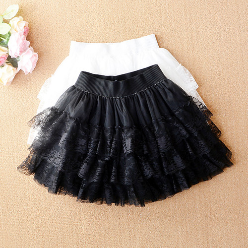 黑色蓬蓬春夏季网纱伞裙短款仙女