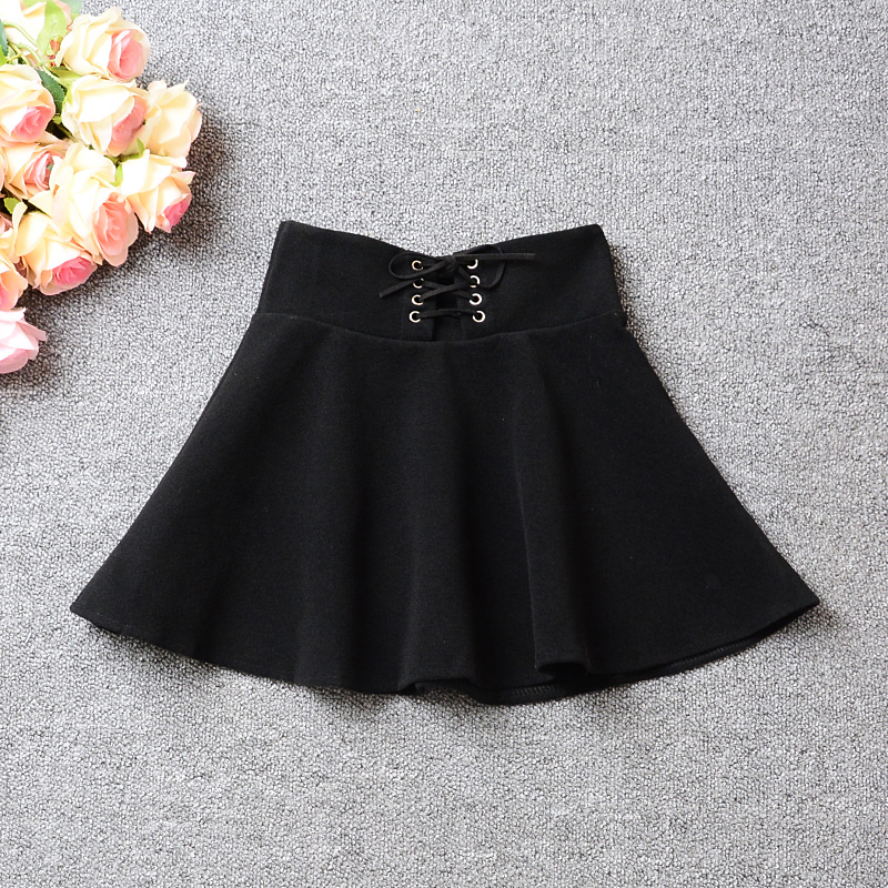 秋冬季百搭风a字学生毛呢半身裙