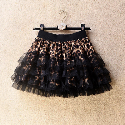 原创性感短裙蓬蓬豹纹蛋糕半身裙