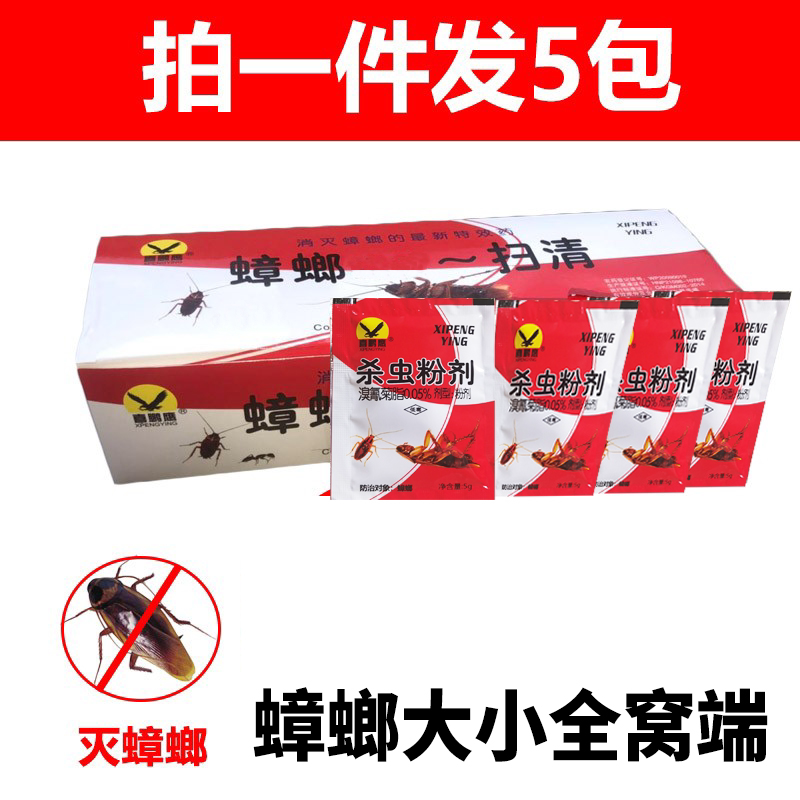 5包装喜鹏鹰蟑螂一扫清家用强力灭蟑神器大小蟑螂蜚蠊一窝端药粉