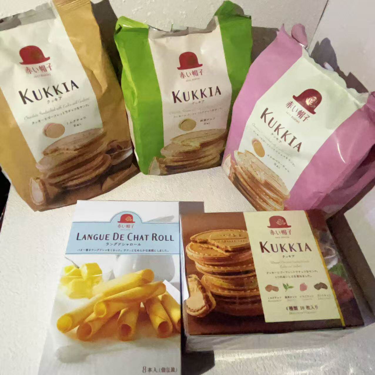 日本进口红帽kukkia夹心饼干