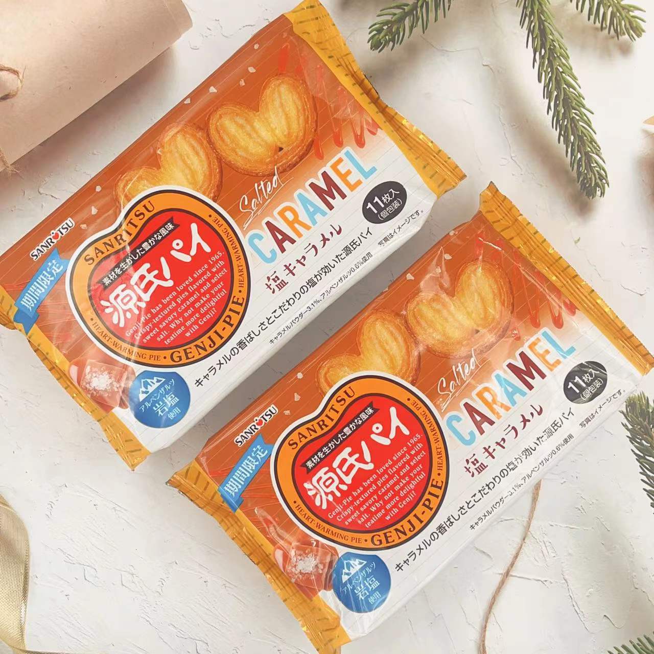 三立酥性饼干日本黑糖味蝴蝶酥