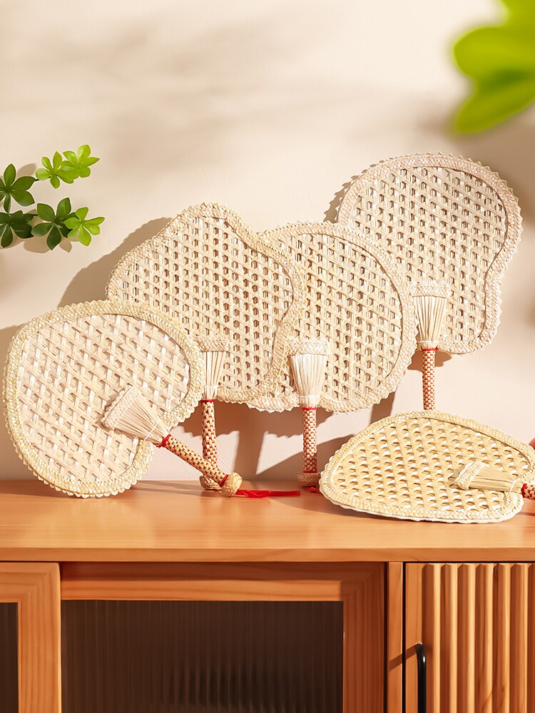 扇子夏季麦秆扇中国风夏天宝宝儿童家用手工编织老式手摇芭蕉蒲扇