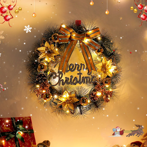 圣诞装饰品花环节日氛围