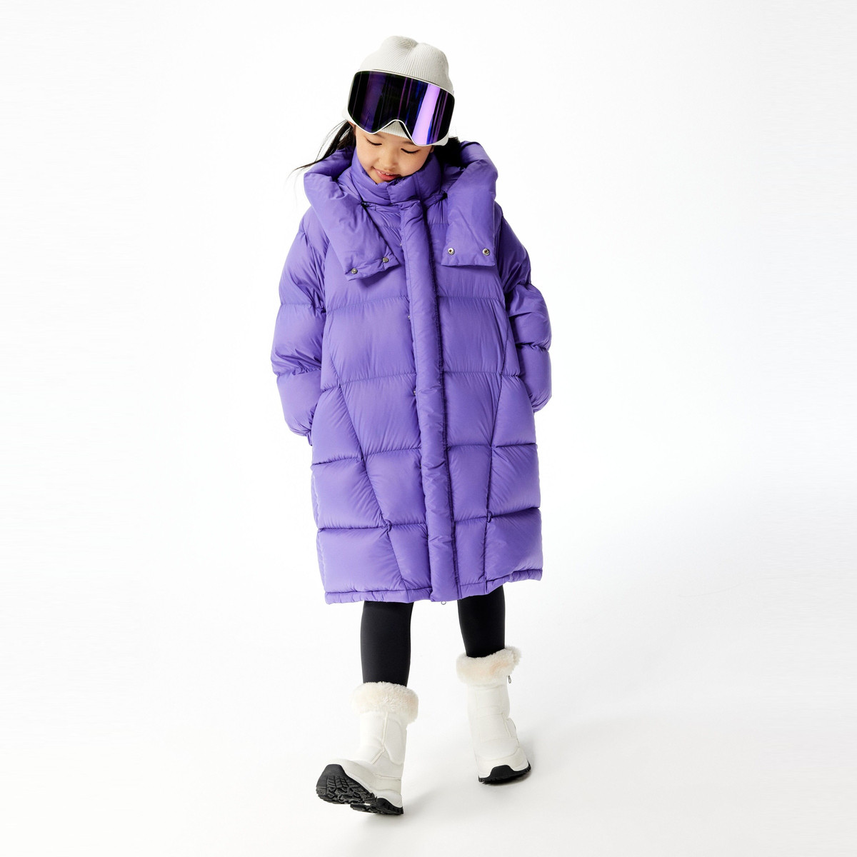 女童中长款羽绒服2025冬装新款