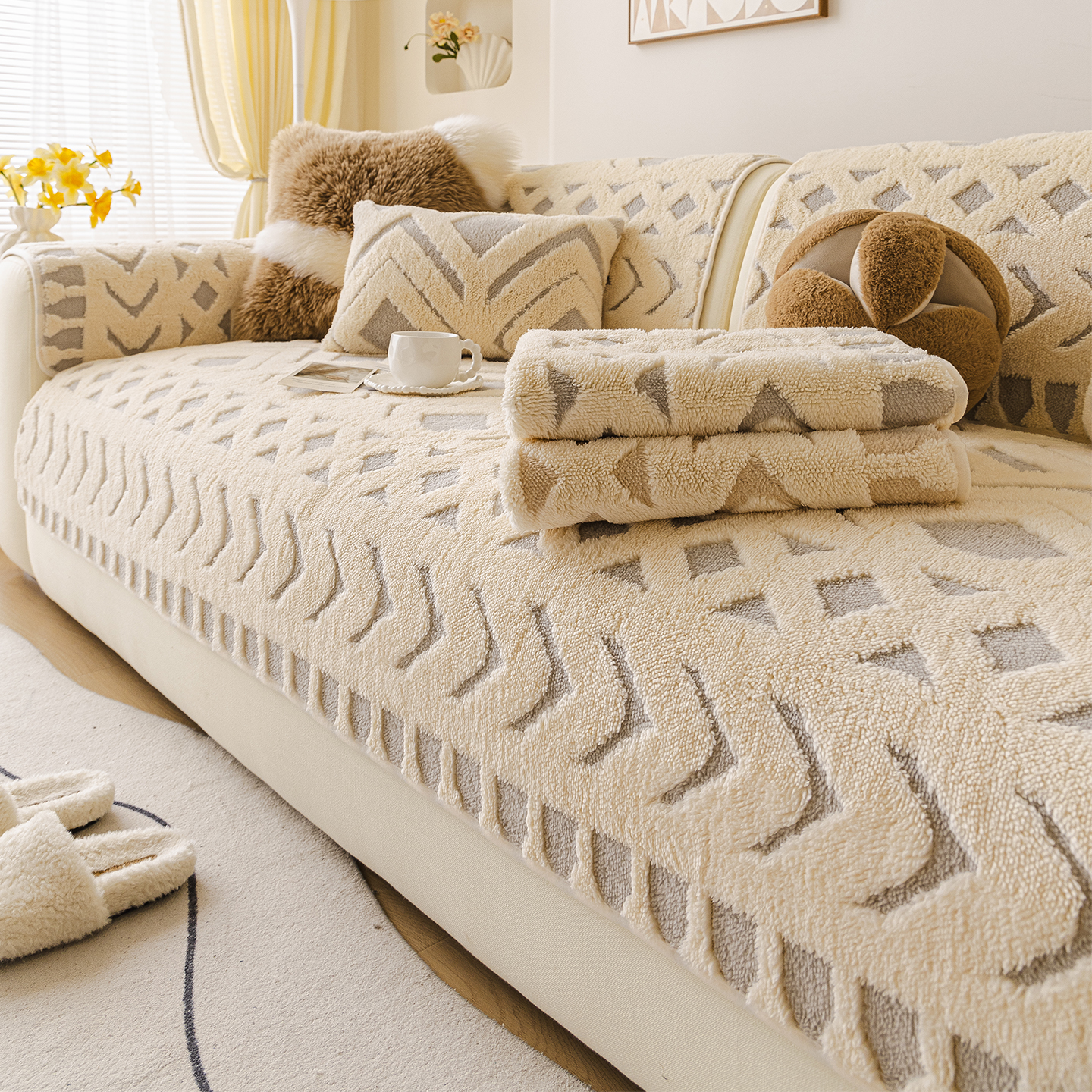 治愈系丨舒棉绒冬季沙发垫