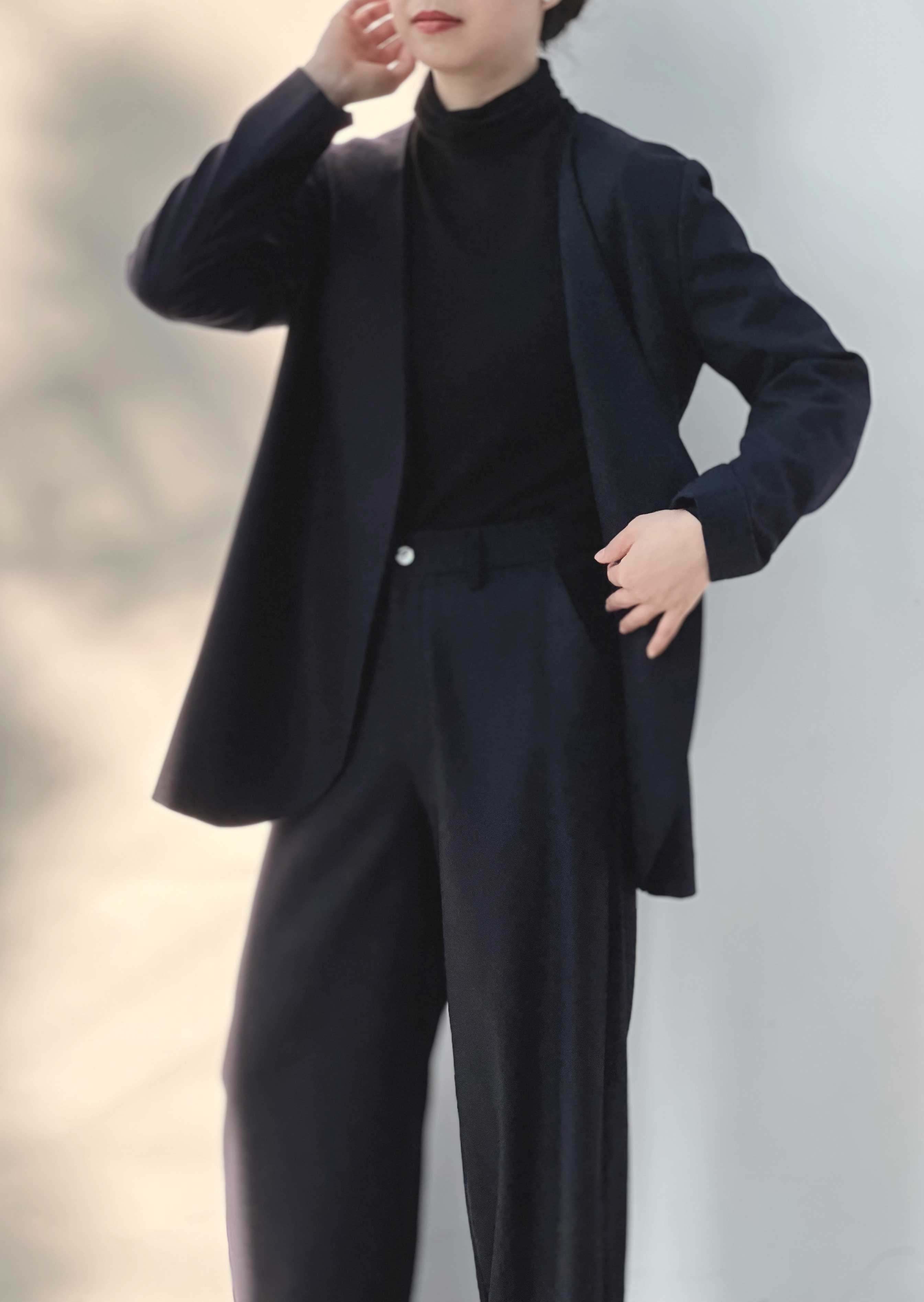 petalsonyou 深邃星辰 闪丝精纺羊毛 柔软 西服通勤