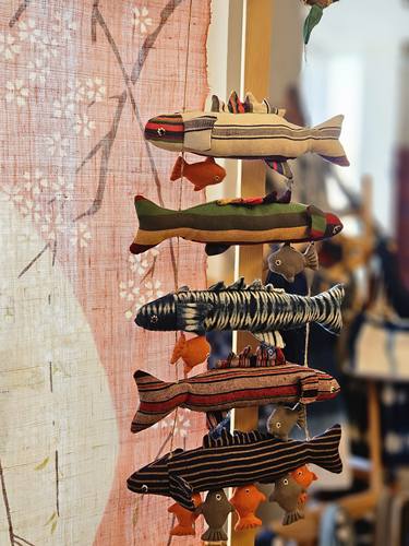 云南手工手织布秋刀鱼壁挂装饰挂件手工布艺年年有鱼吉祥如意