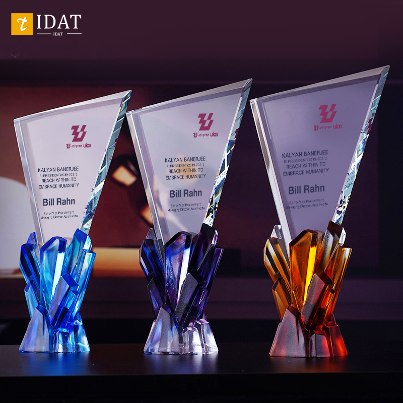 水晶奖杯定制定做高档大气创意琉璃奖杯企业周年活动颁奖订制订做