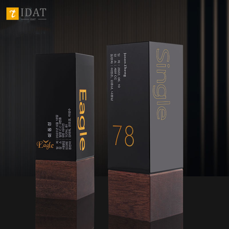 水晶奖杯定制高档大气高尔夫赛事single奖订制一杆进洞eagle订做