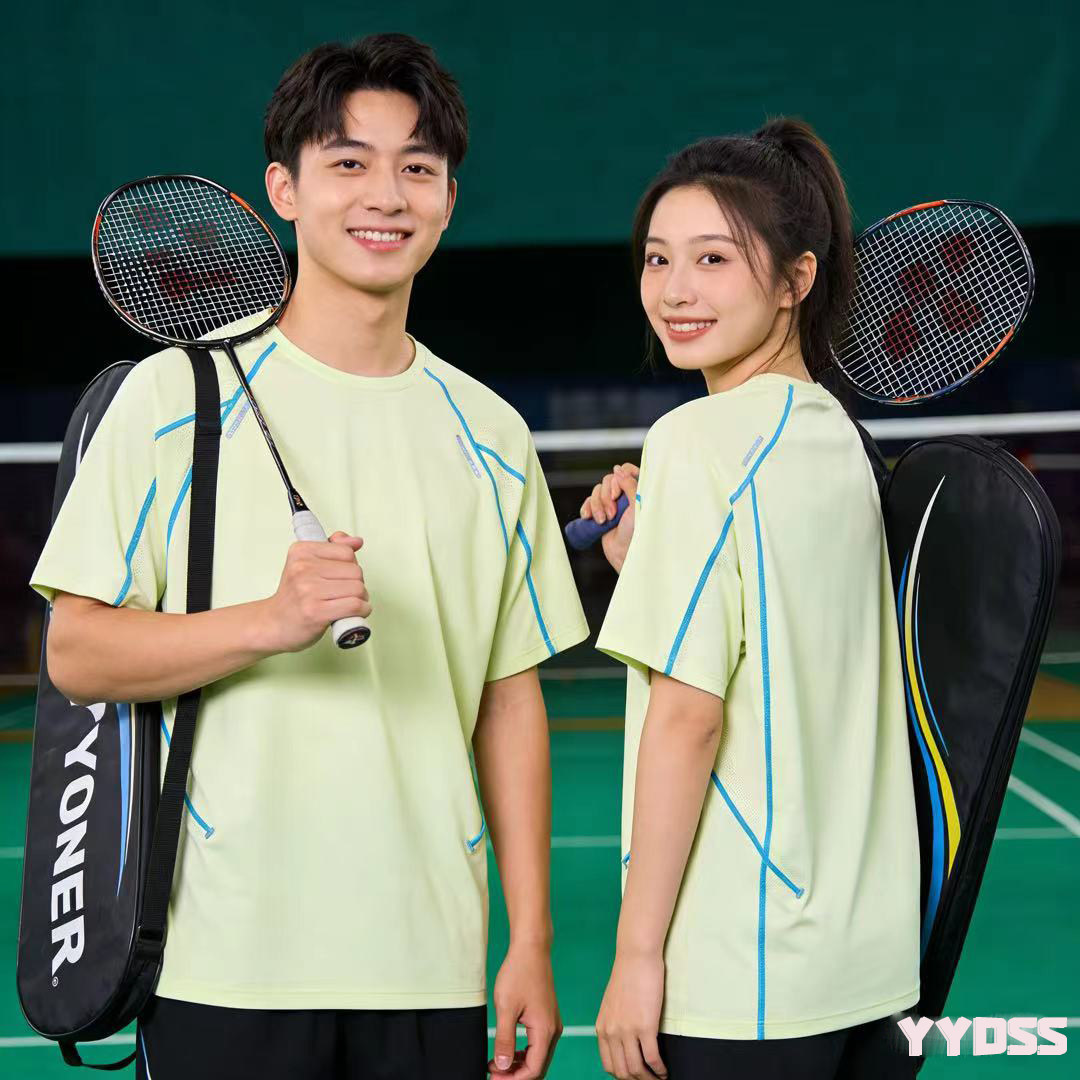 春夏羽毛球服男女圆领公开赛山系速干透气短袖t恤情侣运动服定制