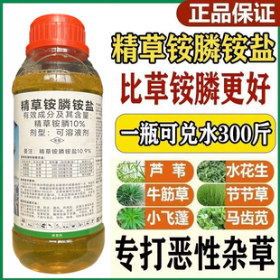 鹰德蓝精草铵膦铵盐杂草除草剂一扫荒地非耕地光厂区烂根剂农药