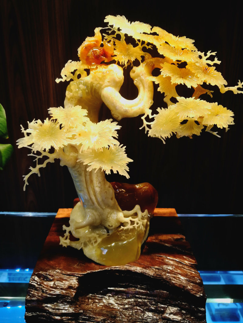 天然岫玉花玉石雕刻山水摆件创意礼品 家居风水 石料工艺品 包邮