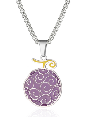 动漫海贼王恶魔果实系列吊坠 one piece路飞艾斯嘻哈男女钛钢项链