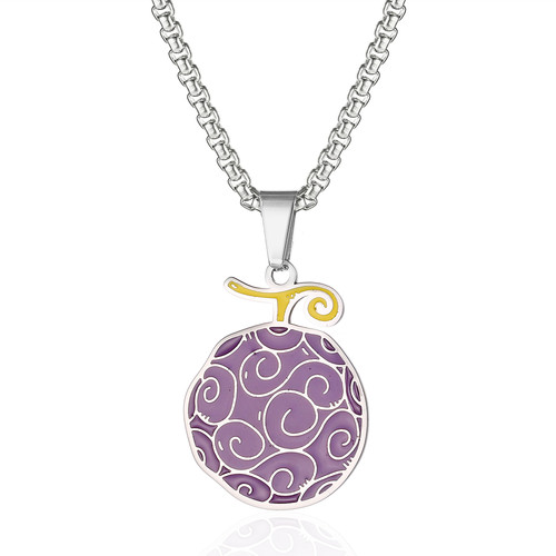 动漫海贼王恶魔果实钛钢项链吊坠