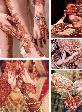 Temporary Tattoo Sexy Brown Lace Moon Flower Fake Tattoos