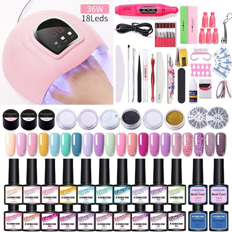 UV Phototherapy Nail Polish Glue Manicure Set Functional美甲