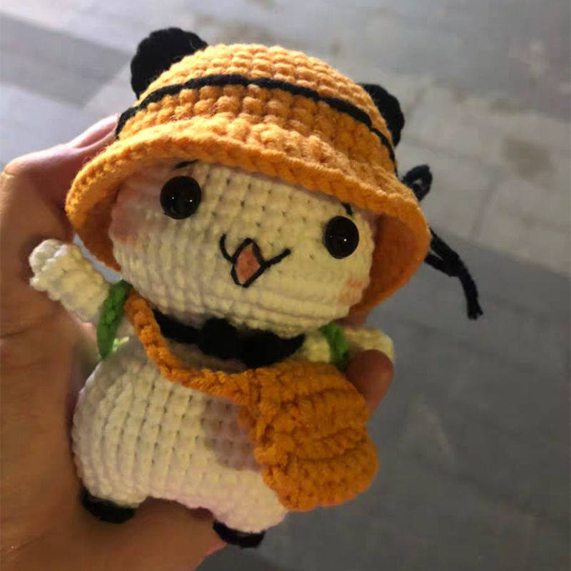 手工编织diy材料包毛线玩偶挂件勾针织娃娃熊猫一二布布创意礼物