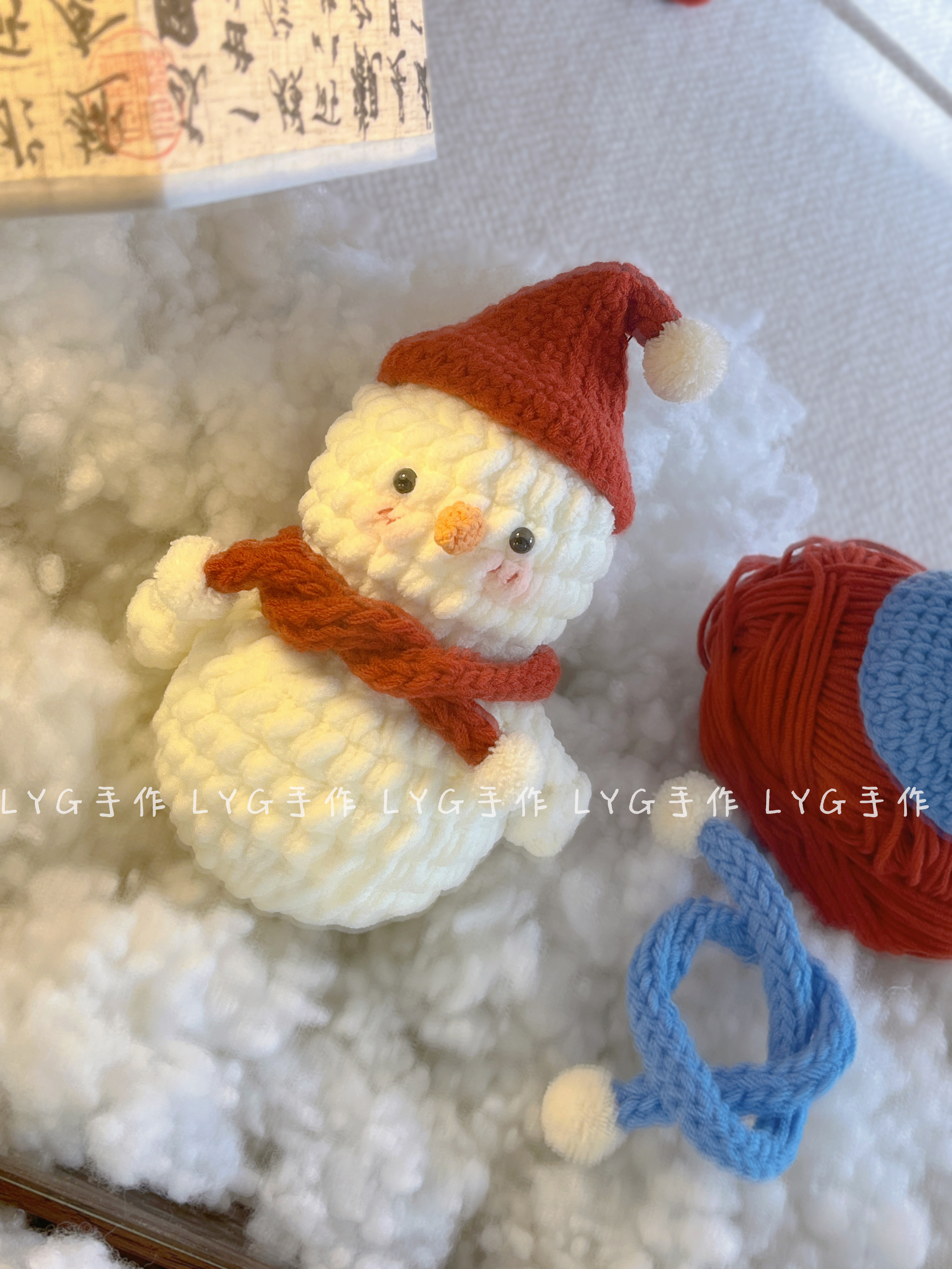 other手编冰条线可爱玩偶雪人