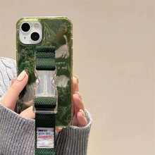 卡通猫咪适用苹果16 15 14pro max手机壳腕带iphone13 12透明华为mate60 70支架三星S24ultra小米15定制型号