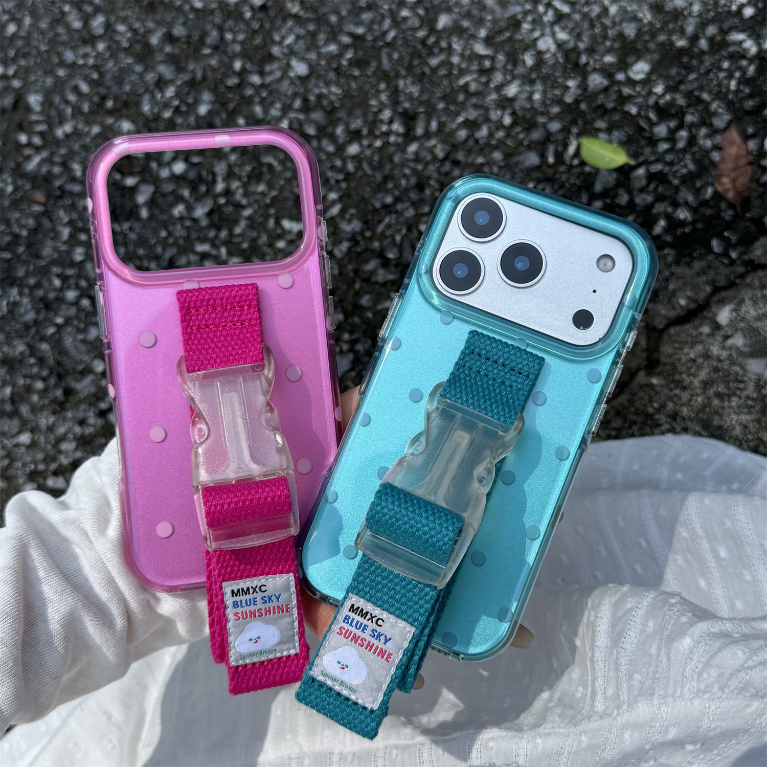 小波点腕带适用苹果17 Pro Max手机壳iphone18 16 15原创小众创意支架简约华为mate80 70 60 pura90 pro