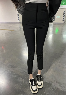 Miss家 2025秋冬新款韩版高级感高腰显瘦百搭时尚洋气西装打底裤