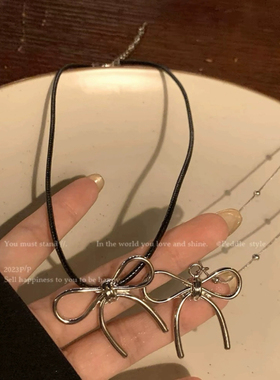 Miss家 蝴蝶结项链女韩国ins博主同款百搭时尚甜酷辣妹个性锁骨链