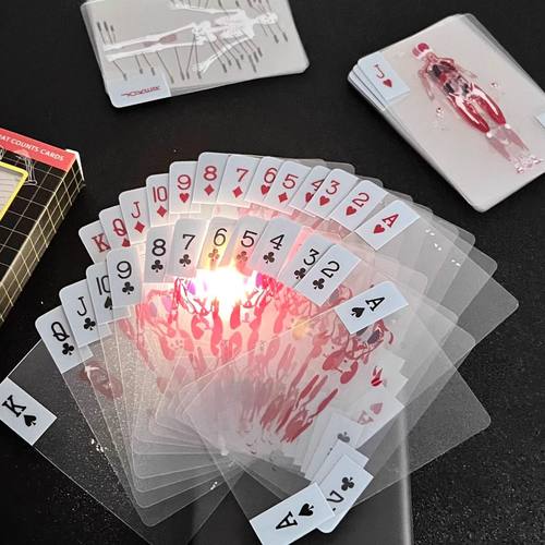 医学创意人体解剖图透明扑克牌趣味54张娱乐解压高级防水整蛊卡牌