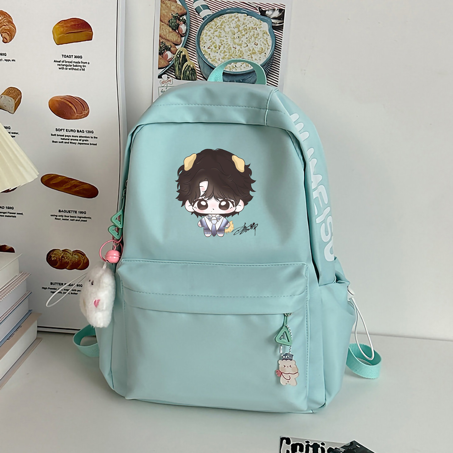 田嘉瑞周边寄灵月鳞绮纪应援学生双肩背包日常上学书包大容量包包