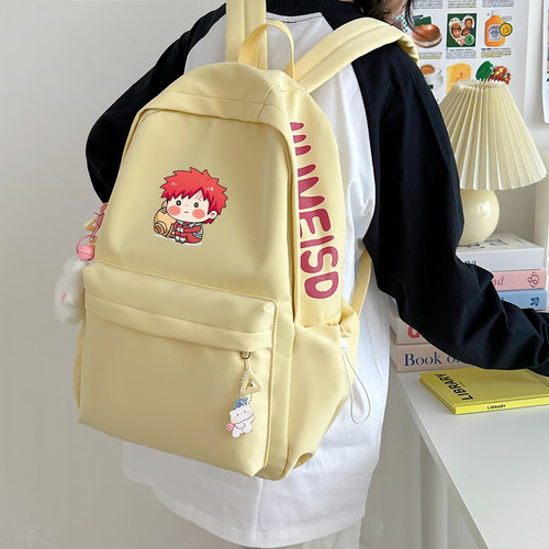 我爱罗火影忍者日系双肩包大容量中小学生书包背包户外轻便百搭包