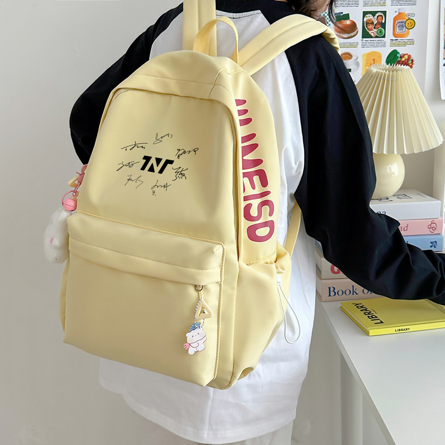 TNT时代少年团周边签名马嘉祺丁程鑫宋亚轩双肩书包学生背包旅行