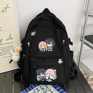 蛇恋伊黑小芭内甘露寺蜜璃鬼灭之刃书包双肩包通勤学生轻便日系包