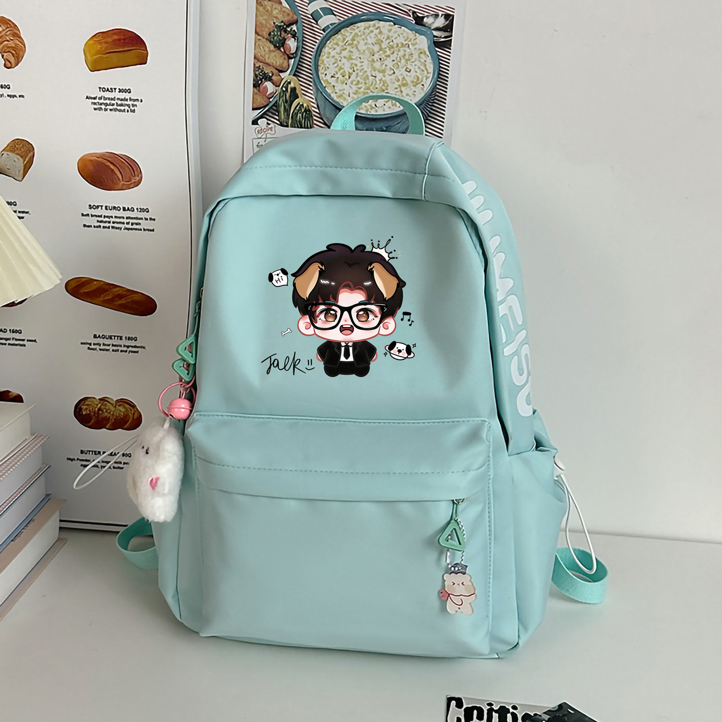 陈思罕周边TF家族四代粉丝应援可爱大舌头双肩背包学生书包通勤包