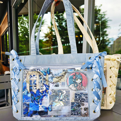 龙女非人哉吧唧手提包大容量单肩包二次元学生漫展通勤丝带痛包新