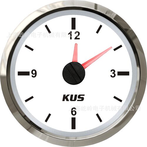 KUS时间表时钟表 12/24V 船用车用房车通用 白色/黑色
