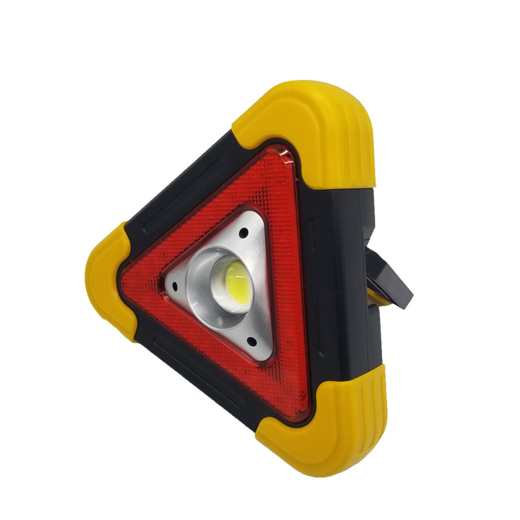 太阳能USB充电汽车三角牌示灯COB高亮投光灯野露营灯户外手提灯