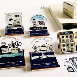 日本eric纸博in东京 亚克力支架印章 邮票墨水布丁主题手账装饰印