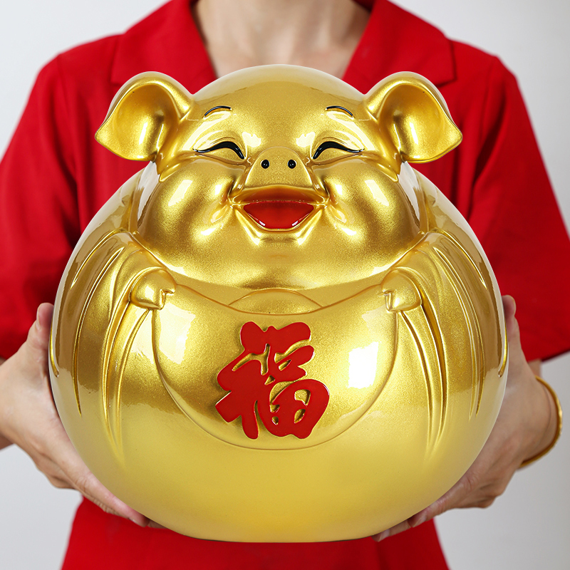 金猪存钱罐大容量储蓄罐生肖不可取只进不出创意成人大号家用儿童