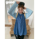 美好商店MeihaoStore糖分超标「蓝莓星」满印星星蓝色无袖 连衣裙