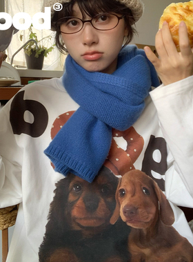 美好商店MeihaoStore等开饭的腊肠小狗good碱水结基础长袖T恤