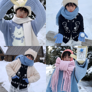 美好商店MeihaoStore三色马海毛冬日保暖长围巾