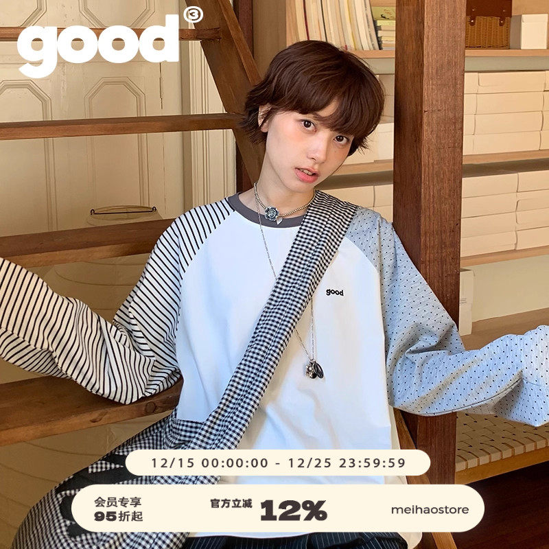 美好商店撞色拼接上衣