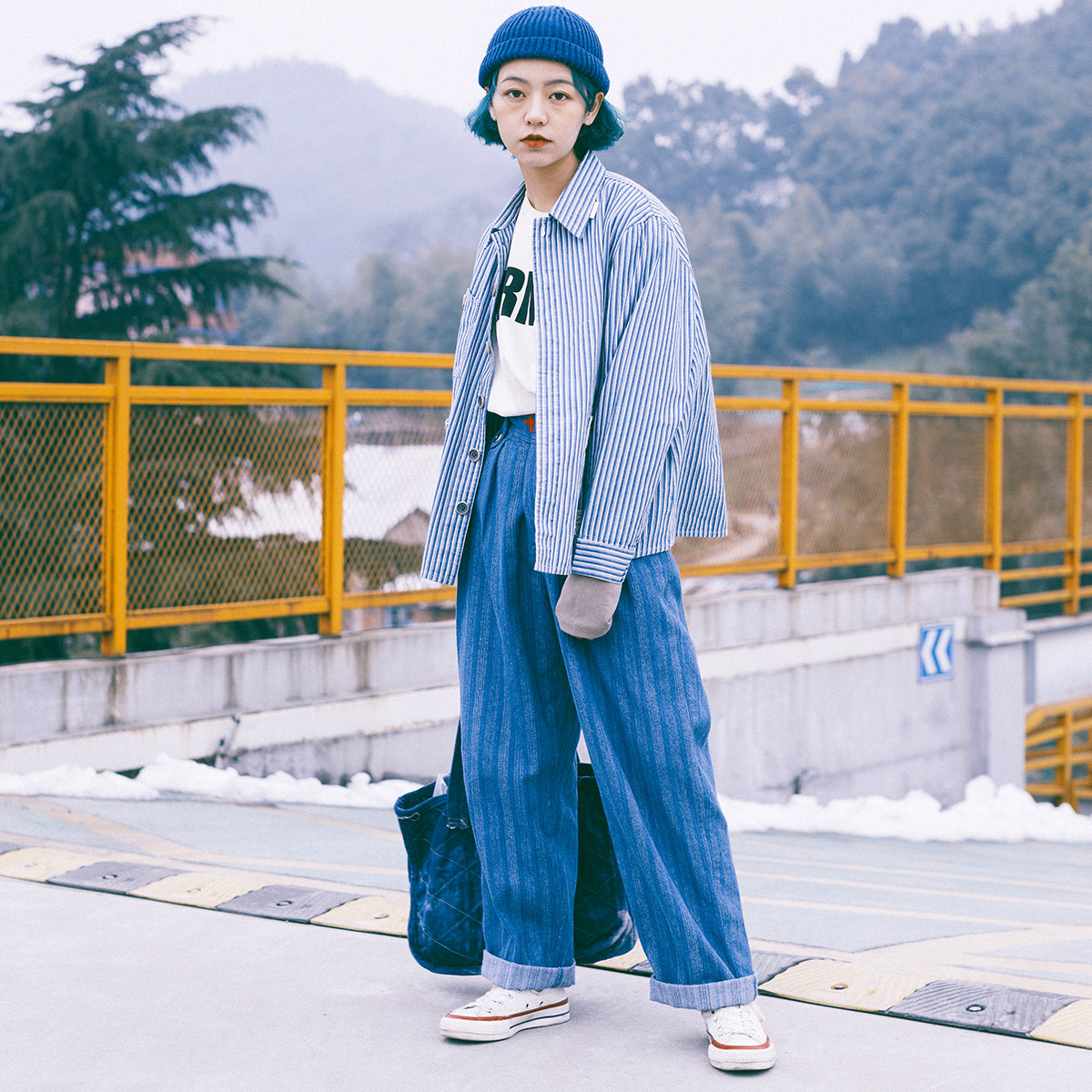 PROS BY CH 原创SUKA腰扣刺绣军事风工装长裤直筒细条纹裤子男在类目 男装, 休闲裤中 - 来自Buy2taobao.com提供专业的淘宝代购服务