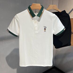 POLO衫 修身 短袖 有领刺绣上衣 男体恤时尚 轻奢痞帅 Mostarsea 夏季