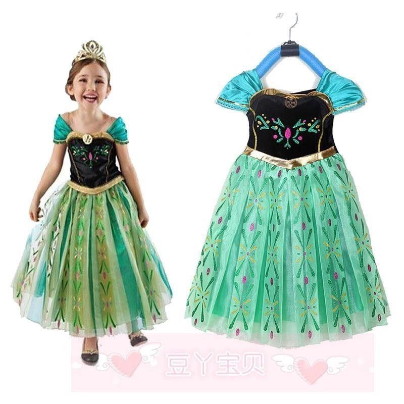 kids girls dresses frozen elsa dress costume princess dress